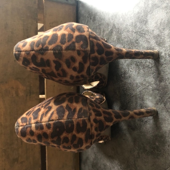Mia Margo Leopard Print D'Orsay Heels 8.5 - Picture 4 of 8